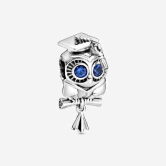 Pandora Wise Owl Graduation Charm - Picture 1 of 4